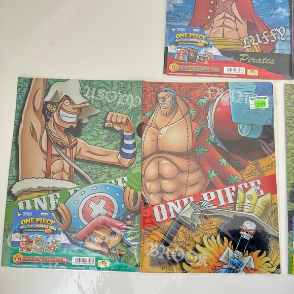 Three‎ One Piece Ichiban Kuji Prize Visual Art Sheet Clear File Poster - Picture 8 of 12